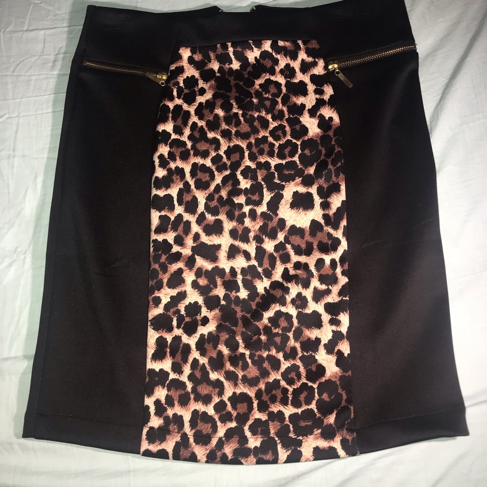 Cheetah mini pencil skirt